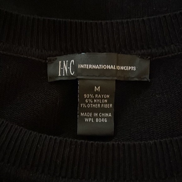 International Concepts - Black, white and metallic silver tunic sweater - Picture 4 of 5